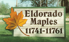 Eldorado Maples - 4' x 8' sandblasted apartment sign