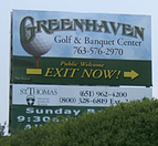 Greenhaven Golf Highway Bulletin Banner