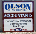 Olson & Associates Accountants 3' X 3' Storefront