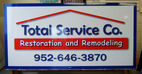 Total Service Co. 5' X 8' Storefront sign