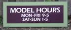 1' x 3' Model home hours