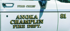 Anoka Champlin Fire Dept. Chief's rig 23k Gold Leaf