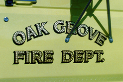 Oak Grove Fire Dept. Doors 23k Gold Leaf