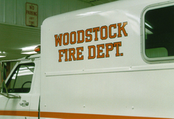 Woodstock Fire Dept. orange reflective