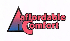 Aaffordable Comfort logo design for heat and air conditioning company.