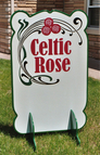 Celtic Rose Performing Band   2' X 4' Custom sidewalk sign
